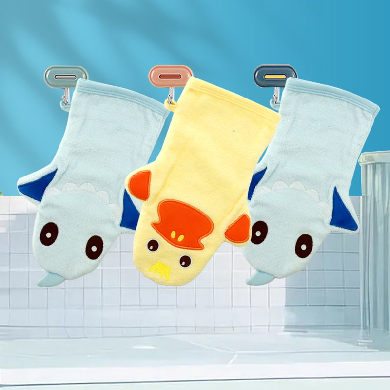 Khăn Tay Treo Dày Búp Bê Thấm Hút Nhanh Khô Không Rụng Lông Nhỏ Khăn Vuông Khăn Trẻ Em Hoạt Hình Mềm Mại